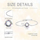 925 Sterling Silver Blue Crystal Circle Chain Bracelet for Women s