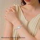 925 Sterling Silver Green Malachite Stone Bangle Bracelet for Women Gifts