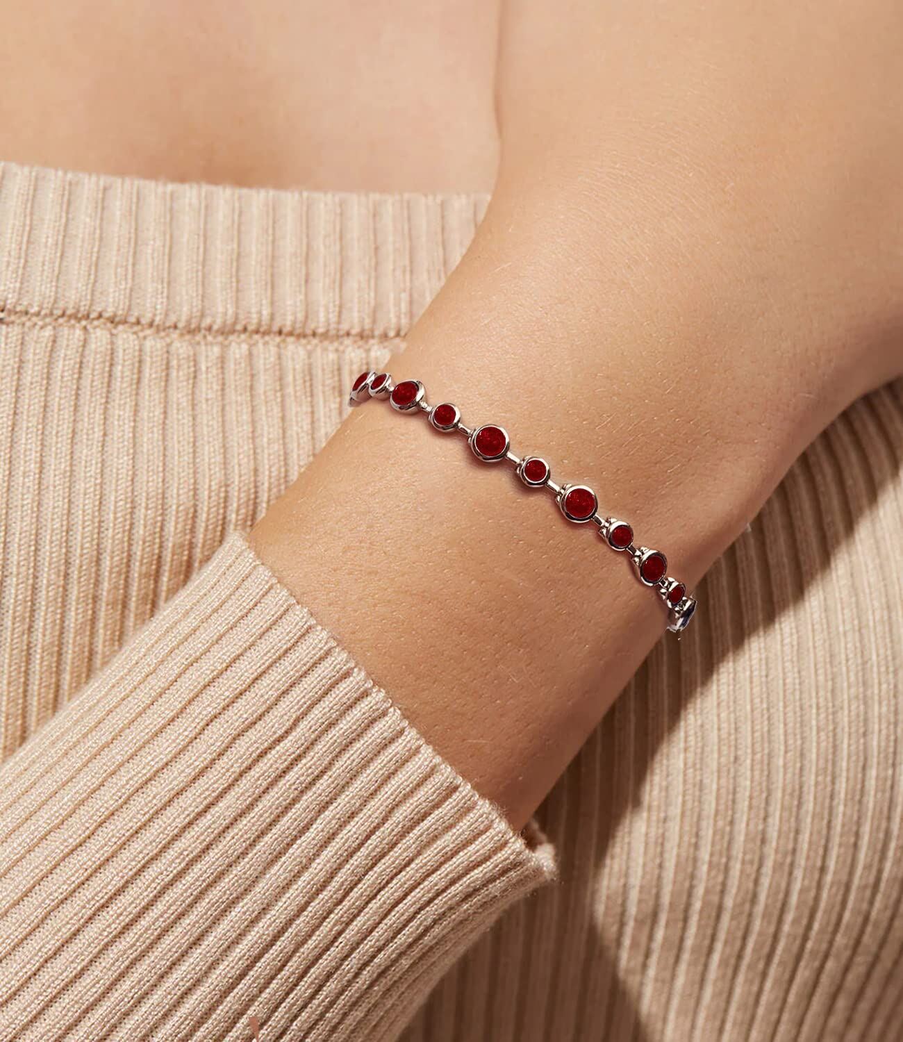 925 Sterling Silver Cubic Zirconia Tennis Bracelet for Women - Elegant