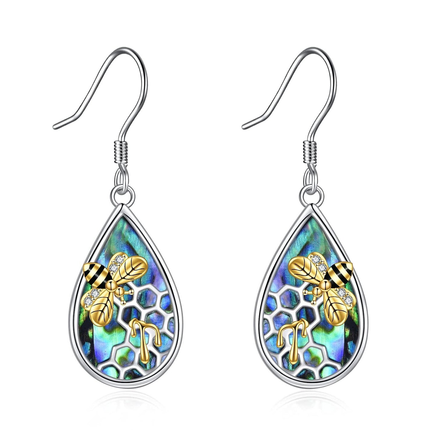 925 Sterling Silver Dragonfly Dangle Drop Earrings with Multi-Color Stones for Women Girls Mom Daughter Gifts
