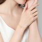 14K Gold Tri-Color Circles Link Chain Bracelet - Infinite Love  for Her