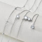 925 Sterling Silver Bohemian Layered Y-Shaped Pendant Necklace with Three Vertical Bars and Triangular Drop - Holiday Gift for Her