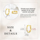 Gold Plated Accent 925 Sterling Silver Small Hoop Earrings with Mother of Pearl