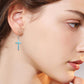 925 Sterling Silver Opal Cross Leverback Dangle Drop Earrings for Women and Men