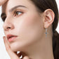 925 Sterling Silver Opal Cross Leverback Dangle Drop Earrings for Women and Men