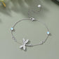 925 Sterling Silver & Cubic Zirconia Infinity Dragonfly Bracelet for Women, Adjustable Chain, Elegant Gift for Mother's Day, Anniversaries
