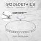 925 Sterling Silver Cubic Zirconia Adjustable Tennis Bracelet for Women