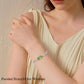 925 Sterling Silver Green Malachite Stone Bangle Bracelet for Women Gifts