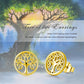 925 Sterling Silver Tree of Life Celtic Stud Earrings - Holiday Gift for Women