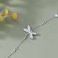 925 Sterling Silver & Cubic Zirconia Infinity Dragonfly Bracelet for Women, Adjustable Chain, Elegant Gift for Mother's Day, Anniversaries