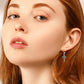 925 Sterling Silver Opal Cross Leverback Dangle Drop Earrings for Women and Men