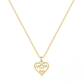 925 Sterling Silver Heart-shaped English Letter Pendant Necklace With Zircon