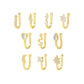 925 Sterling Silver Cross-border Europe And America Zircon U-shaped Ear Cuffs For Women