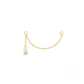 S925 Sterling Silver Long Chain Earrings With Star-shaped Zircon Accents