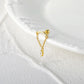 925 Sterling Silver Zircon-studded Fringe Chain Threaded Cartilage Earrings Trendy Ins Style