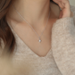925 Sterling Silver Korean-style Light Luxury Super Sparkling Zirconia Four-pointed Star Necklace For Women Trendy And Versatile Simple Star Collarbone Chain