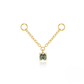 S925 Sterling Silver Design Earrings With Cross Charm Chain Drop And Crystal Accents