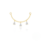 925 Sterling Silver Eight-pointed Star Crescent Teardrop Chain Accessory With Inlaid Zircons A Popular European And American Elegant Style