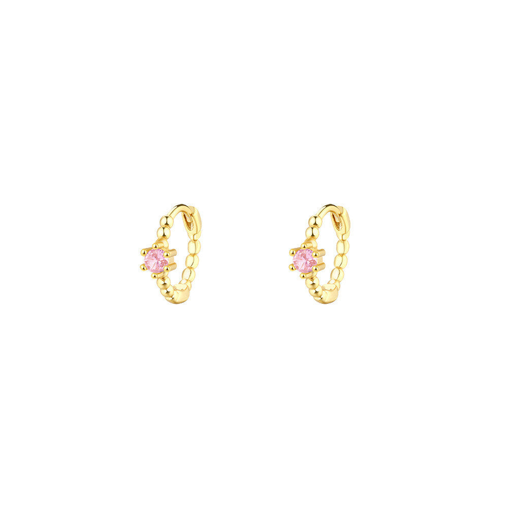 925 Sterling Silver Geometric Ear Cuffs With Colorful Zirconia Exquisite And Minimalist