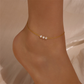 S925 Sterling Silver Zircon-studded Summer Versatile Ankle Chain Korean Style Minimalist Luxury Unique Niche Design