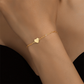 925 Sterling Silver Polished Heart Paperclip Chain Bracelet Korean Style Minimalist Versatile Elegant