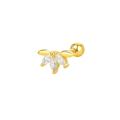 S925 Sterling Silver Geometric Zircon Ear Cuffs