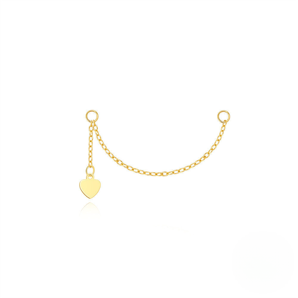 S925 Sterling Silver Long Chain Earrings With Star-shaped Zircon Accents