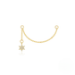 S925 Sterling Silver Long Chain Earrings With Star-shaped Zircon Accents