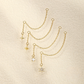 S925 Sterling Silver Long Chain Earrings With Star-shaped Zircon Accents