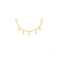 S925 Sterling Silver Long Chain Tassel Earrings With Crystal Accents