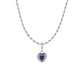 925 Sterling Silver Women's Zodiac Birthstone Heart Necklace Ins Style Versatile Diy Pendant Ready Stock Wholesale