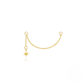 S925 Sterling Silver Long Chain Earrings With Star-shaped Zircon Accents