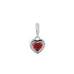 925 Sterling Silver Women's Zodiac Birthstone Heart Necklace Ins Style Versatile Diy Pendant Ready Stock Wholesale