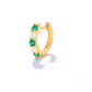 K925 Silver Gold-plated Round Zircon-studded Ear Cuffs Trendy And Luxurious Earrings