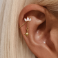 S925 Sterling Silver Long Chain Earrings With Star-shaped Zircon Accents