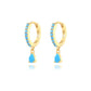 Brass Luxury High-end Crystal-embellished Colored Teardrop Ear Cuffs