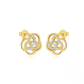 925 Sterling Silver Fashionable Petal Zircon And Pearl Earrings Korean Style Minimalist Studs