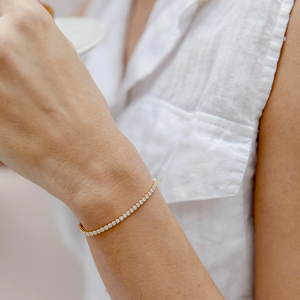 925 Sterling Silver Adjustable Zirconia Tennis Bracelet For Women Luxury Cross-border Jewelry