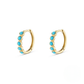 S925 Sterling Silver Geometric Prismatic Turquoise Zircon Flower Embrace Earrings With Pearl Accents