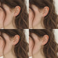 S925 Sterling Silver Geometric Zircon Ear Cuffs