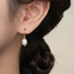 925 Sterling Silver French Baroque Pearl Earrings For Women Fashionable And Minimalist With An Elegant And High-end Feel