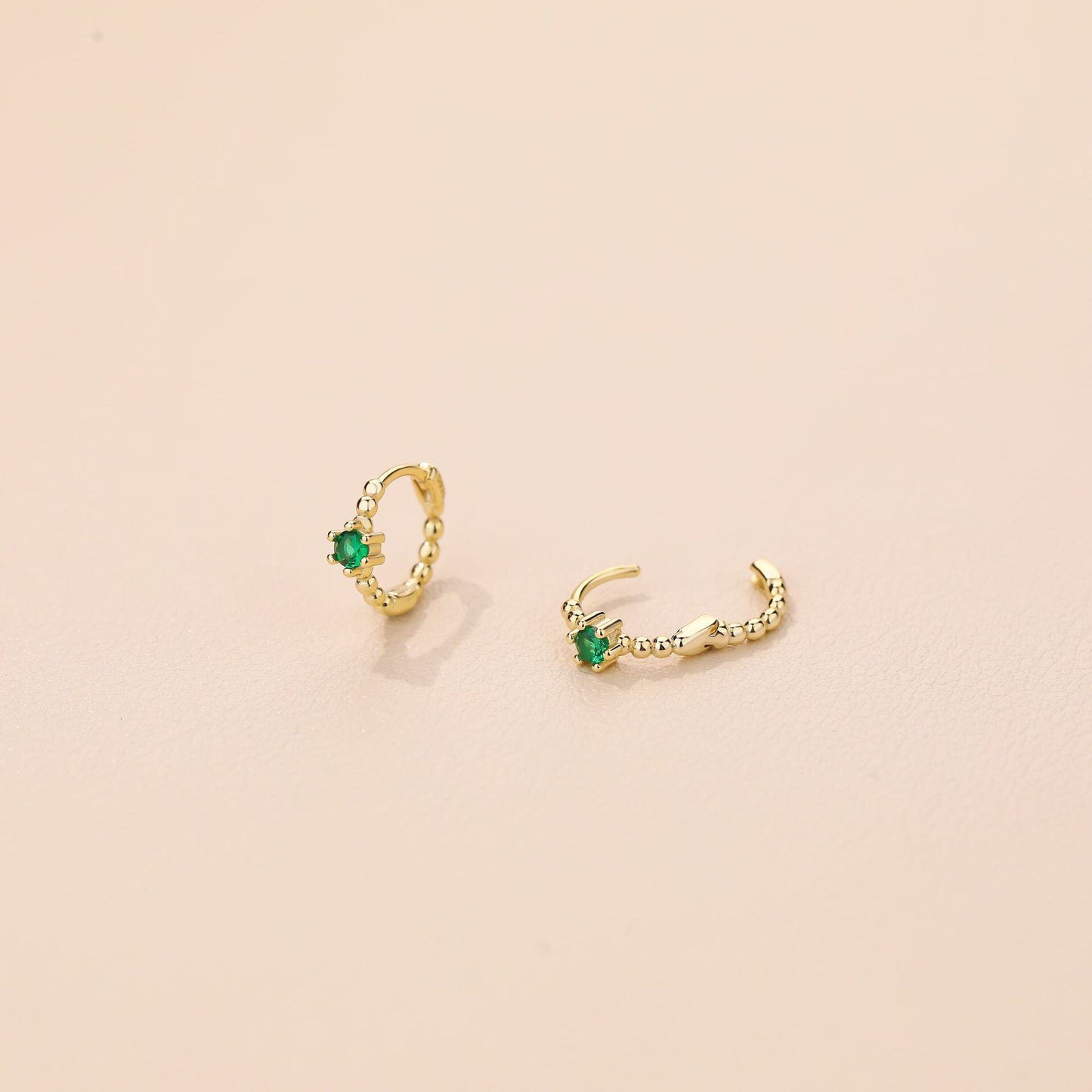 925 Sterling Silver Geometric Ear Cuffs With Colorful Zirconia Exquisite And Minimalist