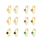 925 Sterling Silver Geometric Ear Cuffs With Colorful Zirconia Exquisite And Minimalist