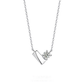 925 Sterling Silver Geometric 3d Heart Pendant Necklace For Women Minimalist And Luxurious
