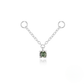 S925 Sterling Silver Design Earrings With Cross Charm Chain Drop And Crystal Accents