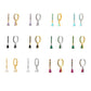 Brass Luxury High-end Crystal-embellished Colored Teardrop Ear Cuffs