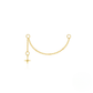 S925 Sterling Silver Long Chain Earrings With Star-shaped Zircon Accents