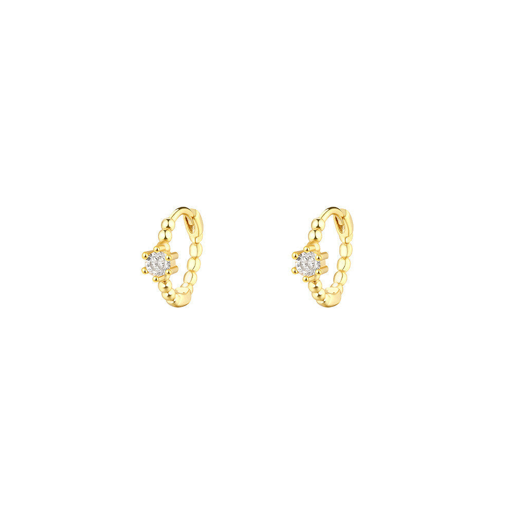 925 Sterling Silver Geometric Ear Cuffs With Colorful Zirconia Exquisite And Minimalist