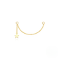 S925 Sterling Silver Long Chain Earrings With Star-shaped Zircon Accents