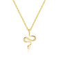 925 Sterling Silver Women's Snake Pendant Necklace French Style Chic Collarbone Chain